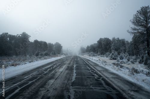 icy road in Arizona!