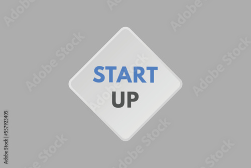 start up text Button. start up Sign Icon Label Sticker Web Buttons 