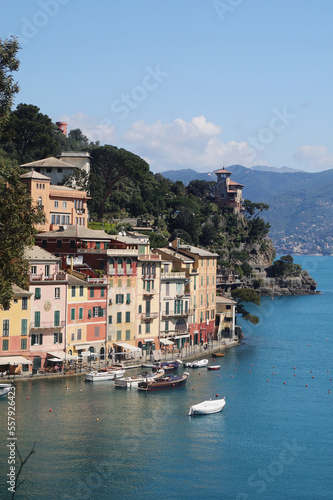 The panorama of seaside in Portofino, Italy 