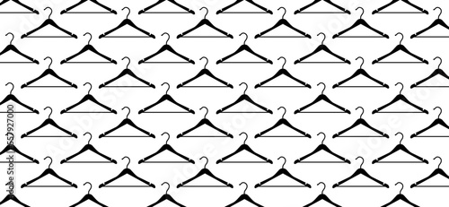 Cartoon old empty clothes hanger set. Hanger for cloakroom closet. Hanger silhouette. clothes hangers icon. Coat and dress hanger. Wood, metal empty fashion clothing hooks. Clothes fashion.