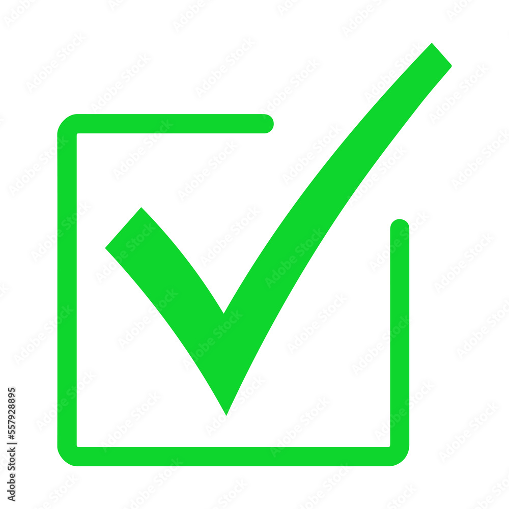 Check Mark Symbol Icon on Transparent Background Check Mark Symbol Icon on Transparent Background