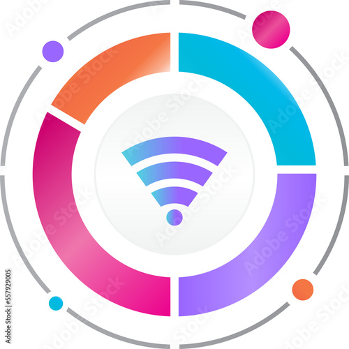 wifi wireless network gradient icon