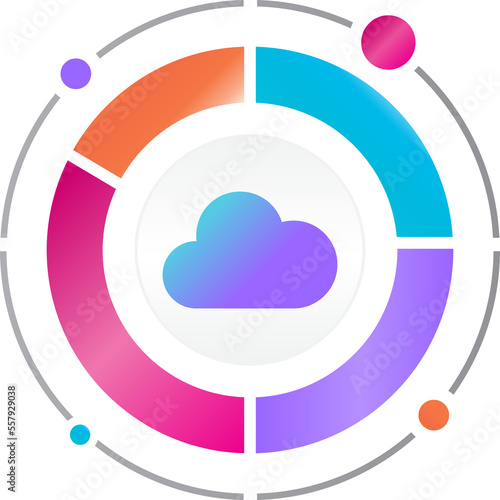 cloud data gradient icon