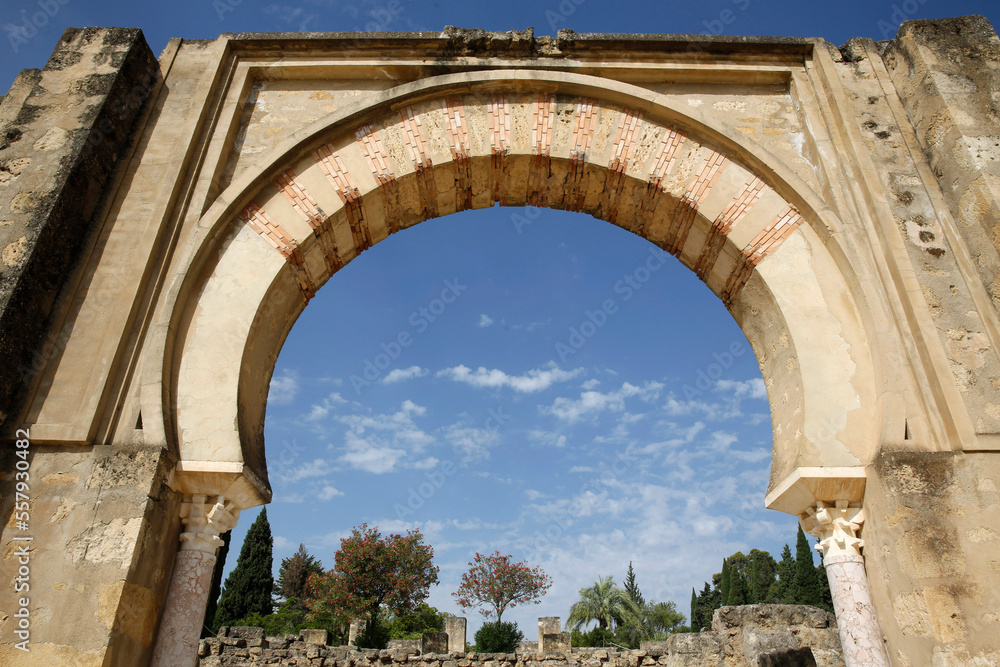 Medina Azahara or AlZahra. Detail of the Great portico