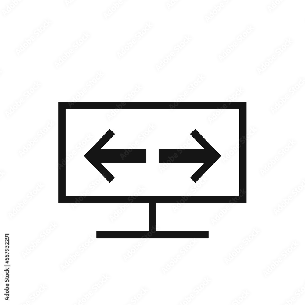 Wide screen line icon isolated on white background. Black flat thin icon on modern outline style. Linear symbol and editable stroke. Simple and pixel perfect stroke vector illustration. Wide screen line icon isolated on white background. Black flat thin icon on modern outline style. Linear symbol and editable stroke. Simple and pixel perfect stroke vector illustration.