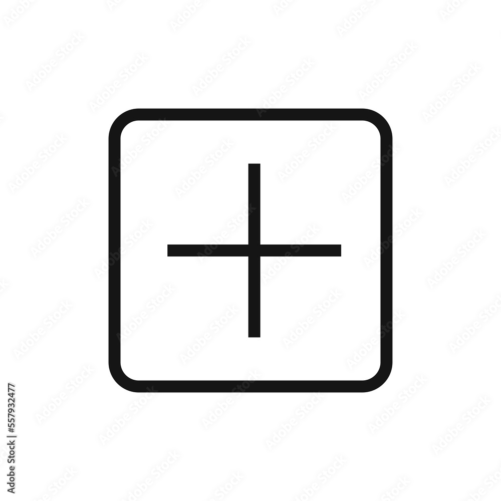 Plus line icon isolated on white background. Black flat thin icon on modern outline style. Linear symbol and editable stroke. Simple and pixel perfect stroke vector illustration. Plus line icon isolated on white background. Black flat thin icon on modern outline style. Linear symbol and editable stroke. Simple and pixel perfect stroke vector illustration.
