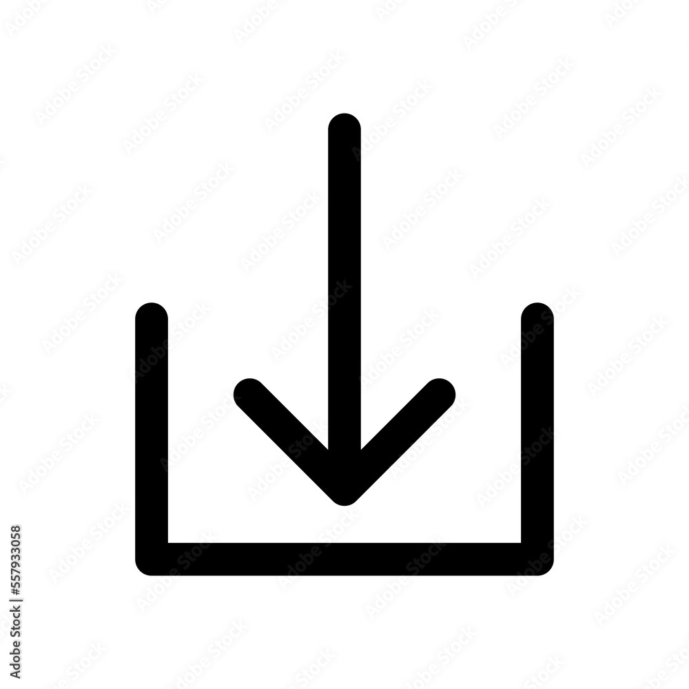 Download icon line isolated on white background. Black flat thin icon on modern outline style. Linear symbol and editable stroke. Simple and pixel perfect stroke vector illustration. Download icon line isolated on white background. Black flat thin icon on modern outline style. Linear symbol and editable stroke. Simple and pixel perfect stroke vector illustration.
