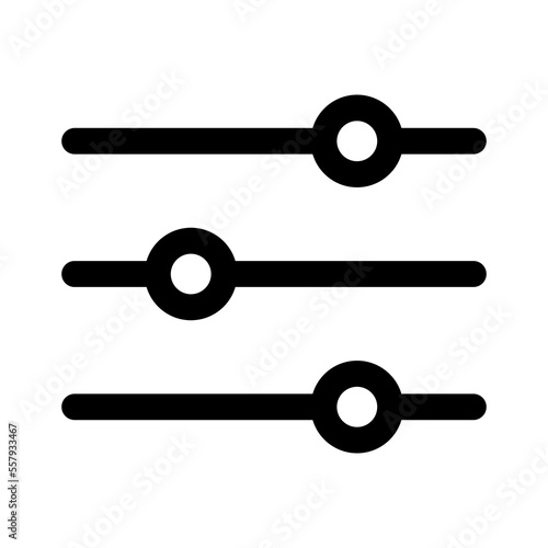 Options icon line isolated on white background. Black flat thin icon on modern outline style. Linear symbol and editable stroke. Simple and pixel perfect stroke vector illustration.