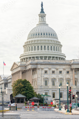 Washington DC Capitol. Security Post in Foreground. USA. © Mindaugas Dulinskas