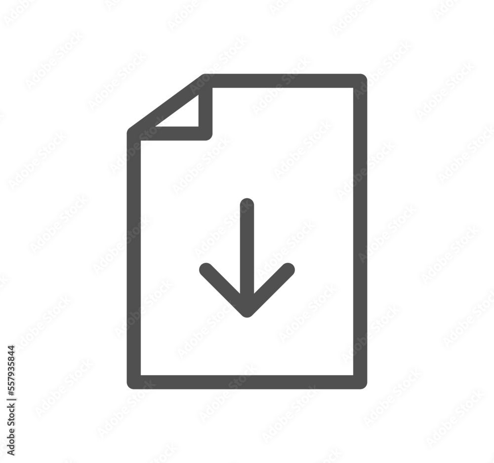 Document and paper icon outline and linear vector. Document and paper icon outline and linear vector.