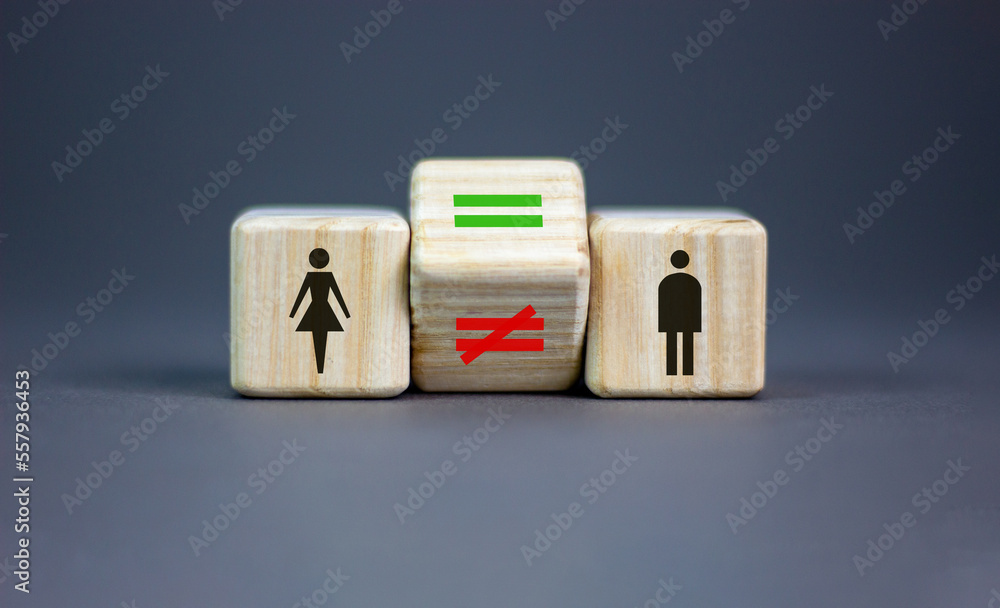 Symbol for gender equality. Turned a cube and changed a unequal sign to ...
