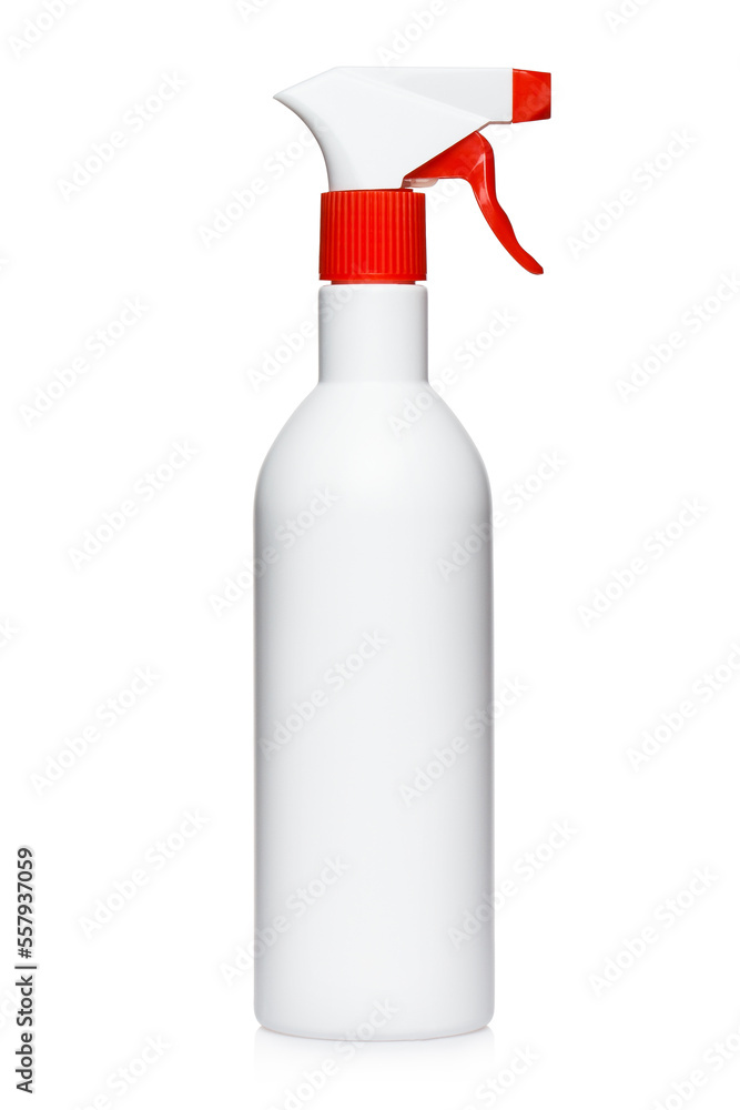 Plastic spray bottle, isolated on white background Plastic spray bottle, isolated on white background
