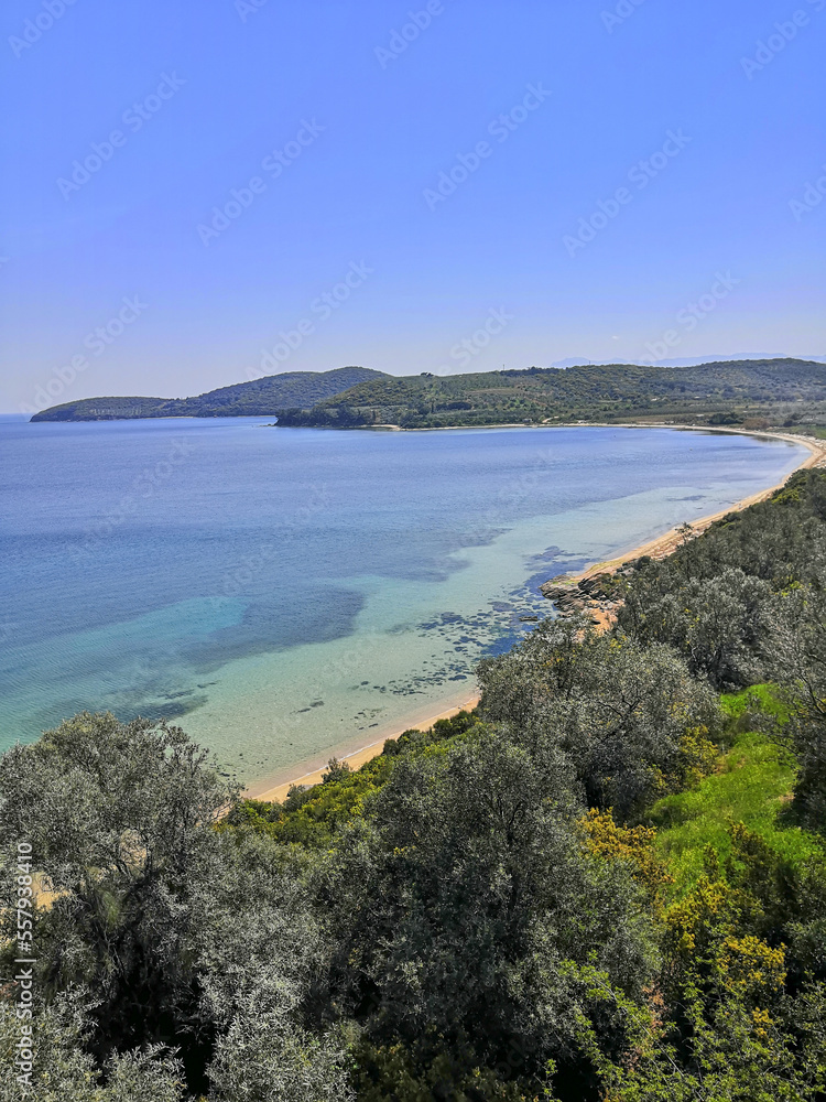 View of the coast of the region's sea