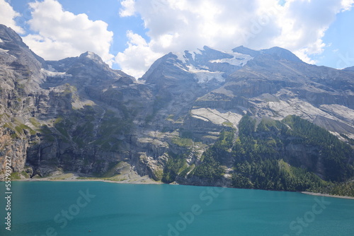 The Oeschinen Lake is a lake in the Bernese Oberland, Switzerland, © clement