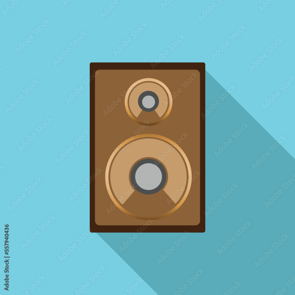 Speaker flat icon. on Blue Background with Copy Space for Banner, Posters, Flyer, Marketing, Shopping Online,Business. Vector Illustration Speaker flat icon. on Blue Background with Copy Space for Banner, Posters, Flyer, Marketing, Shopping Online,Business. Vector Illustration