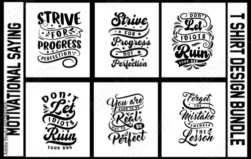 Typography new motivational t shirt design bundle for print on demand