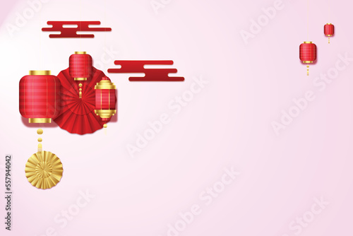 Chinese new year in pink, chinese lunar new year 2023