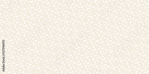 Golden diagonal line seamless pattern. Simple vector texture with thin inclined lines, stripes. Gold and white abstract geometric background. Elegant minimal luxury repeat design for decor, print, web