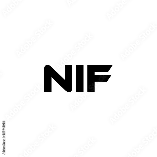 NIF letter logo design with white background in illustrator, vector logo modern alphabet font overlap style. calligraphy designs for logo, Poster, Invitation, etc.