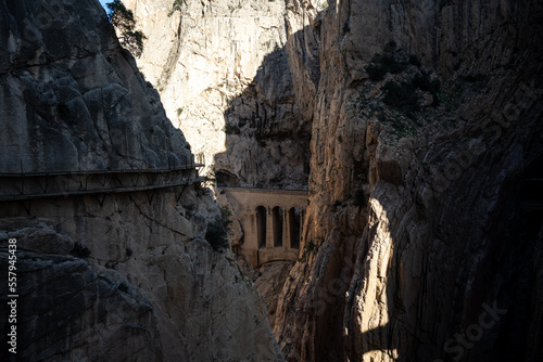 El Caminito del Rey or the King's Little Pathway a walkway bult along the Chorro Gorge