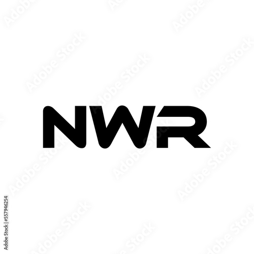 NWR letter logo design with white background in illustrator, vector logo modern alphabet font overlap style. calligraphy designs for logo, Poster, Invitation, etc. photo