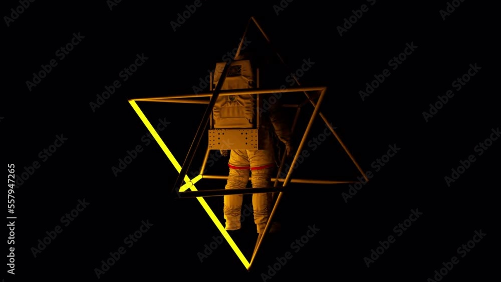 Astronaut spinning on merkabah Astronaut spinning on merkabah