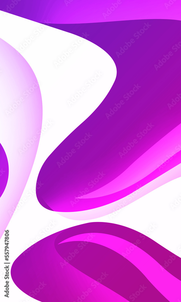 Abstract vertical random shapes in the colorful gradient background. Modern purple and pink shapes backdrop