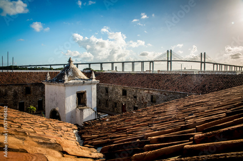 Reis Magos Fort, historic military building and Newton Navarro bridge| Tourist point of Natal, RN..