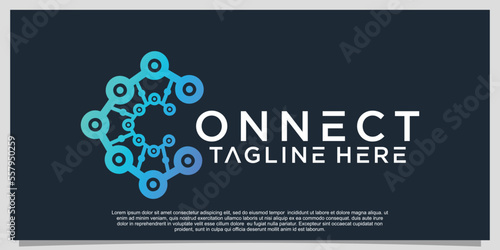 Gradient technology logo design with unique concept Premium Vector Part 1