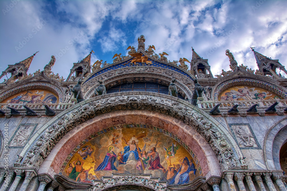 Facade of the San Marco Basilica in Venice