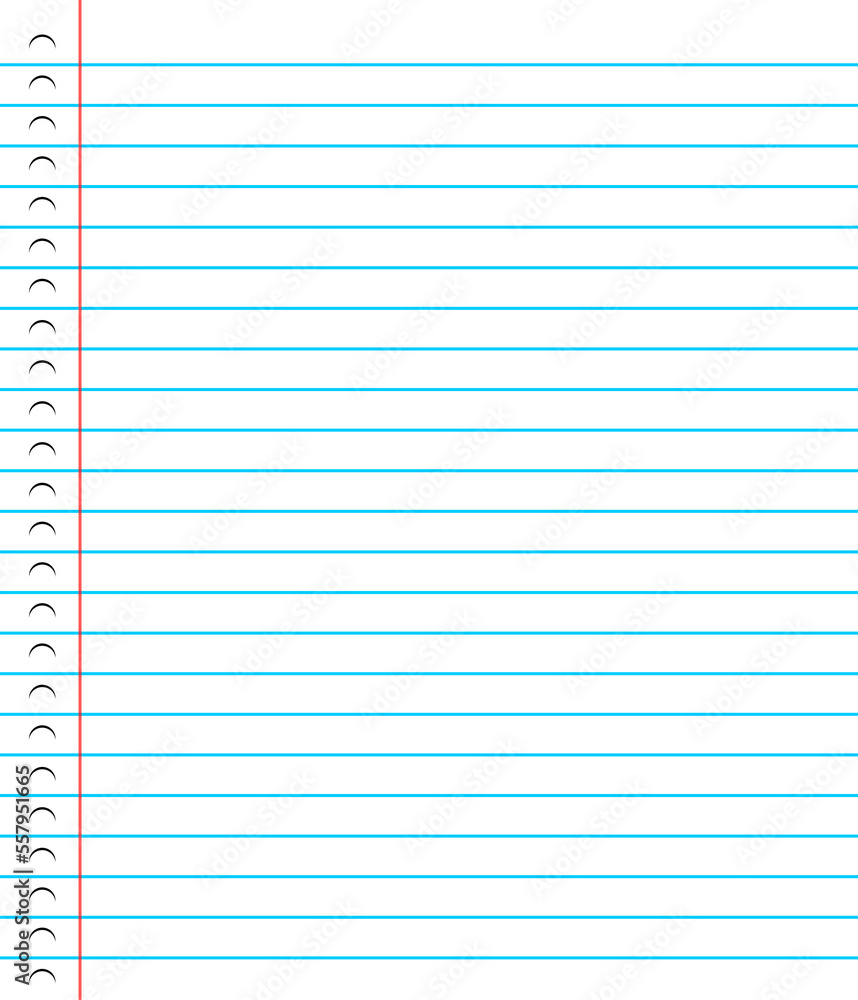 Paper notebook sheet Paper notebook sheet
