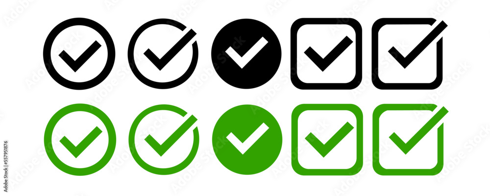 Check Mark Icon Collection. Green Check Mark Icons Set. Check mark symbol eps10 Check Mark Icon Collection. Green Check Mark Icons Set. Check mark symbol eps10