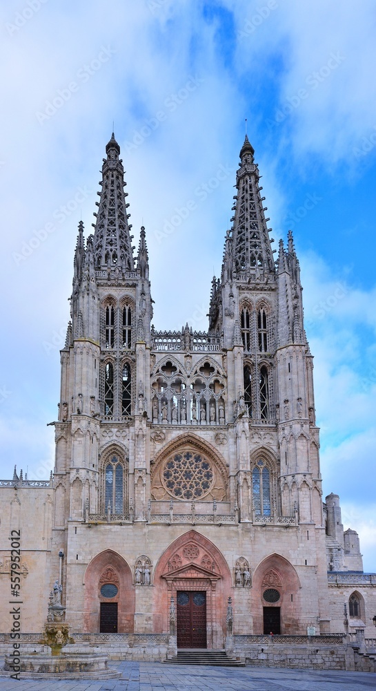 Burgos Cathedral in the day light, Spain.
