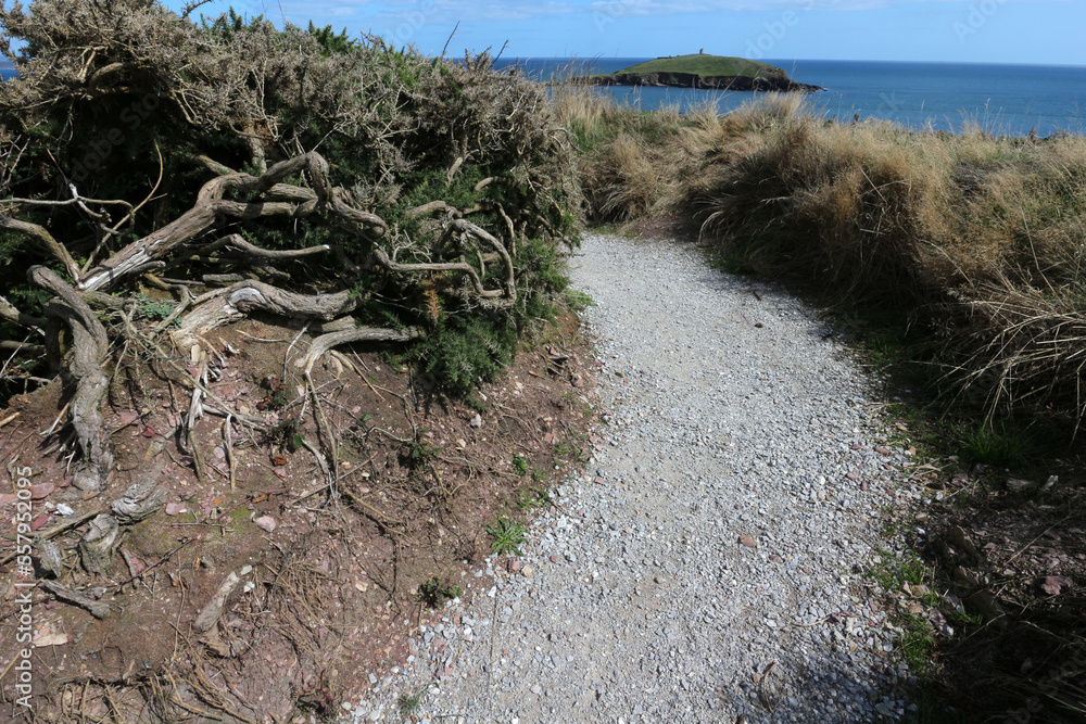 Ardmore cliff walk and watchtower - Ardmore head - County Waterford - Ireland Ardmore cliff walk and watchtower - Ardmore head - County Waterford - Ireland