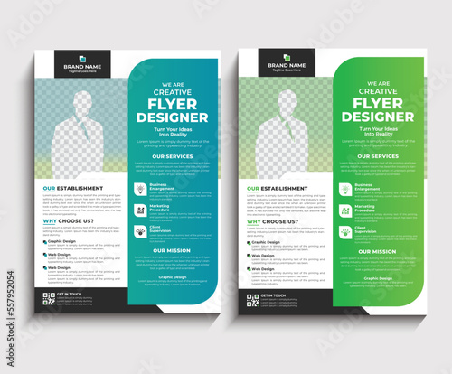 corporate modern business flyer template design