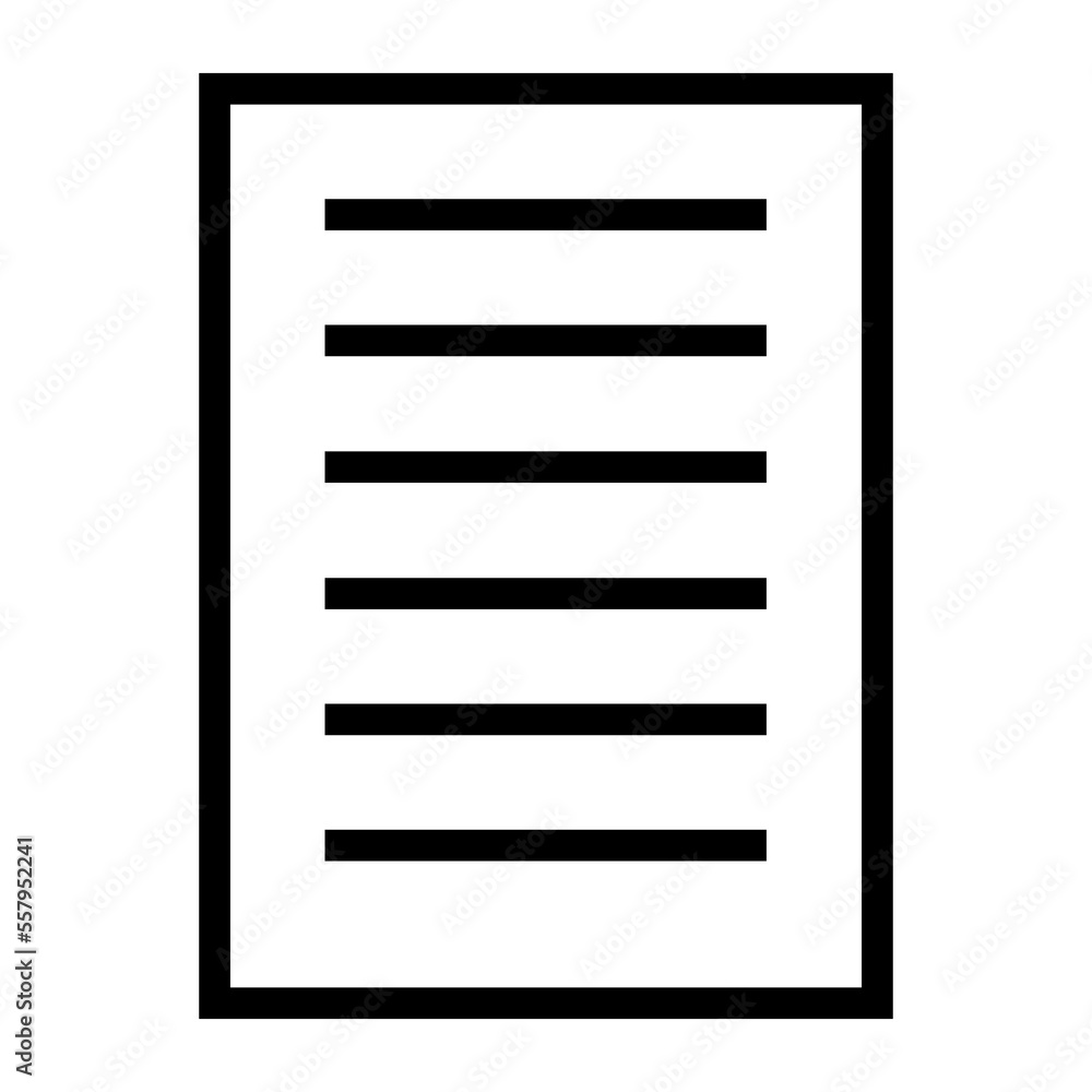 File Document Icon on Transparent Background File Document Icon on Transparent Background