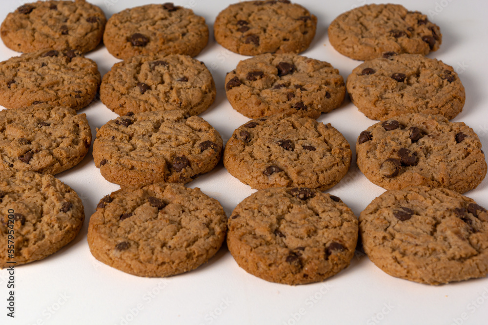 freshly baked cookies isolated on white background freshly baked cookies isolated on white background