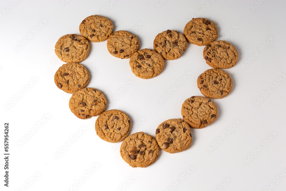 cookies heart shape isolated on white background cookies heart shape isolated on white background