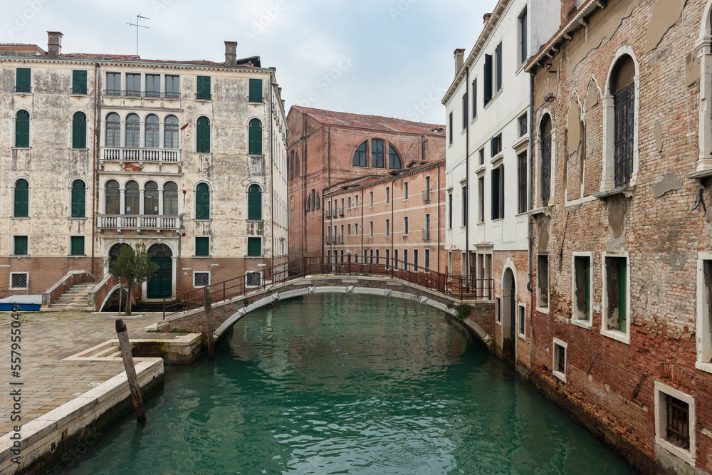 Venice italy, canal and bridge