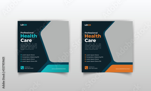 Modern social media post ads banner template design for medical or doctors