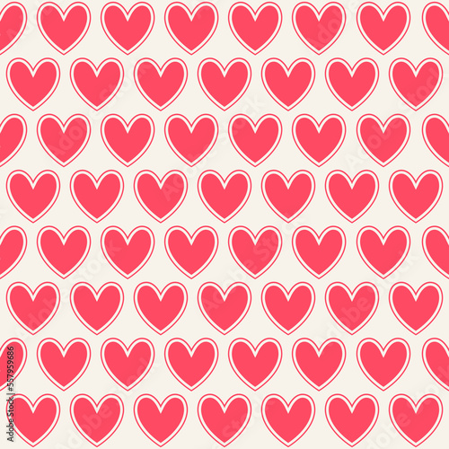 Hearts seamless pattern
