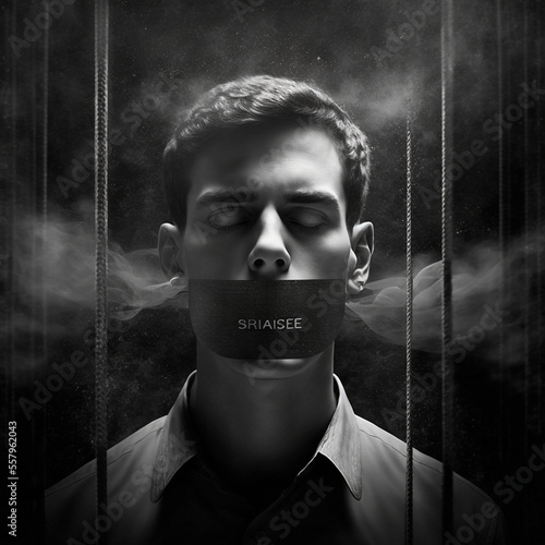 man reduced to silence, sound of silence, silent