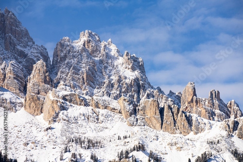 Dolomiti mountains in winter