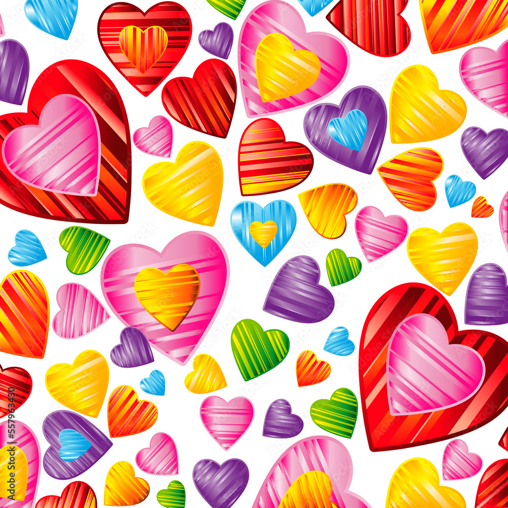 Valentine's day background with striped pattern hearts , design illustration. Valentine's day background with striped pattern hearts , design illustration.