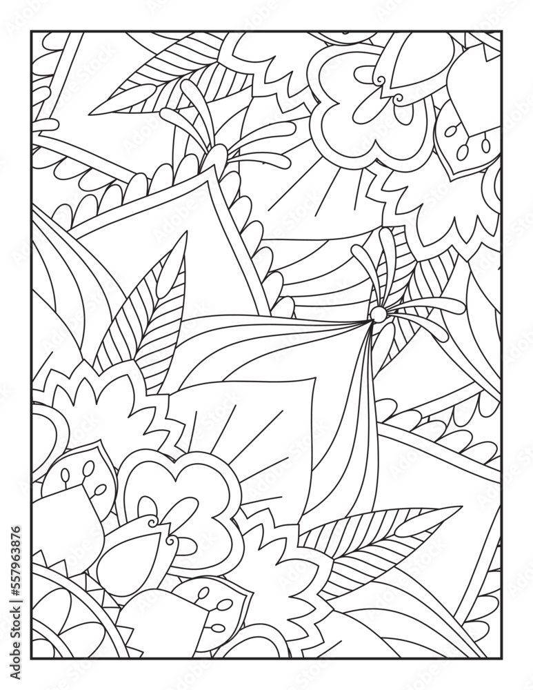 Fototapeta premium Flower Mandala, Floral Mandala, Flower Mandala Coloring Page , Floral Mandala Mandala Coloring Page 