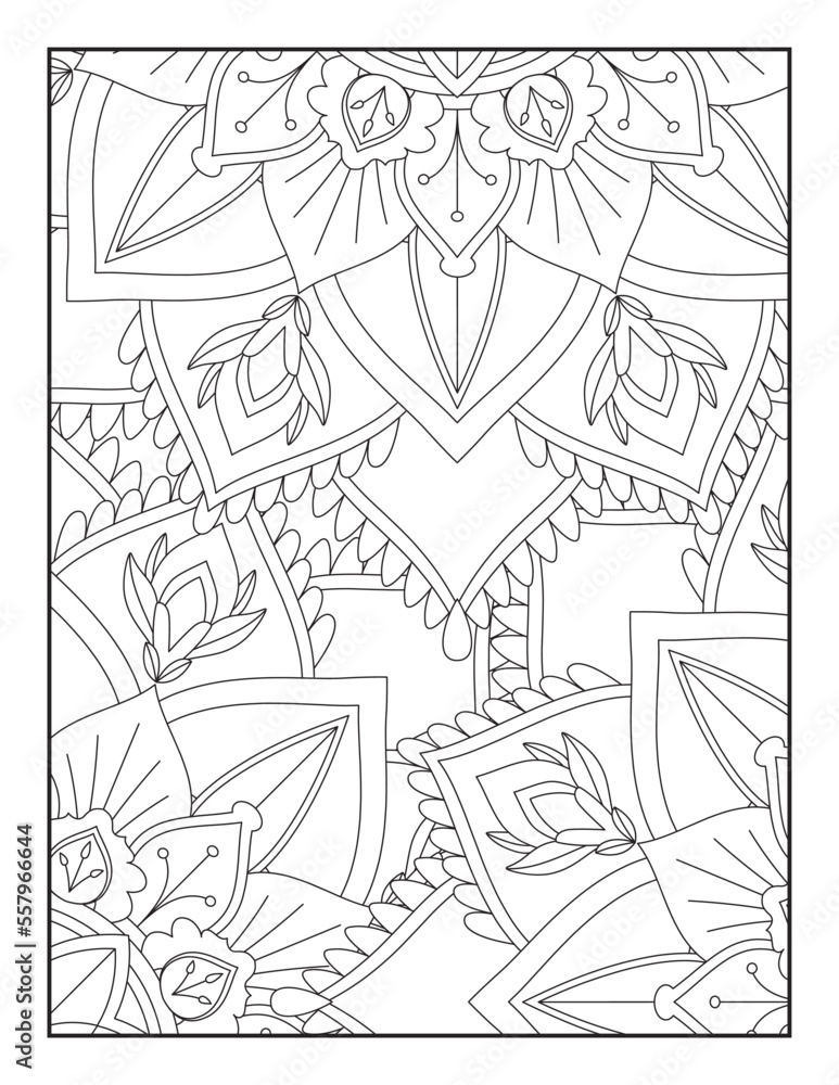 Obraz premium Flower Mandala Coloring Pages, Floral Mandala Coloring Pages, Mandala Coloring Pages