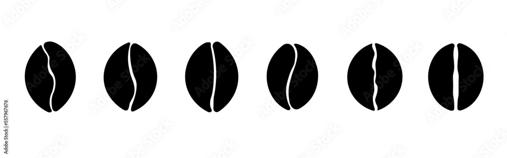 coffee beans set of different icons in black style vector graphics eps10 coffee beans set of different icons in black style vector graphics eps10