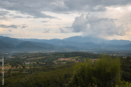 Northern thailand countryside landscape from Yun Lai Viewpoint in Pai, Thailand © OKemppainen