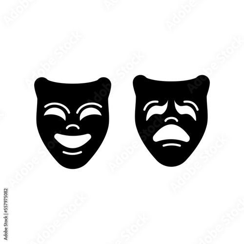 theater, theatrical masks - vector icon