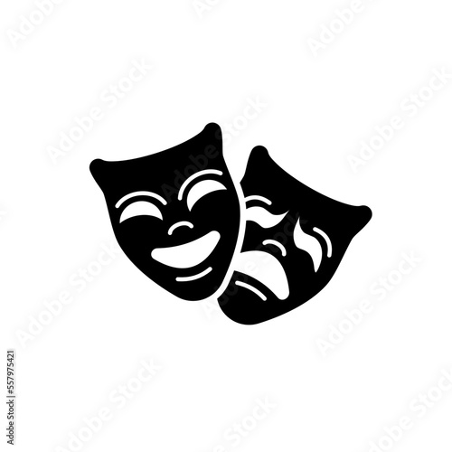 theater, theatrical masks - vector icon